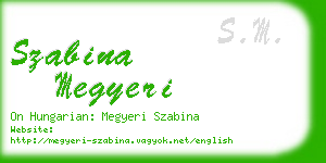 szabina megyeri business card